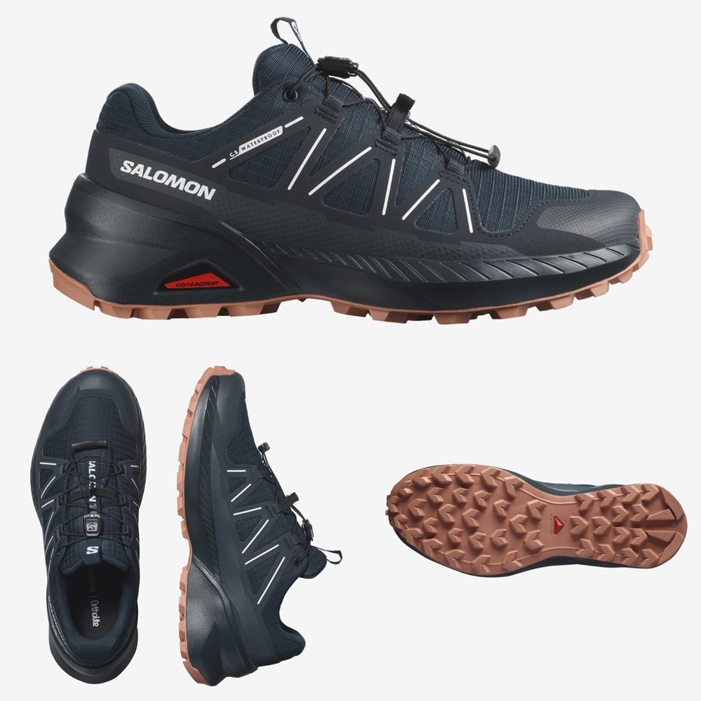 Salomon Women’s Trail Sneakers in Navy and Gum